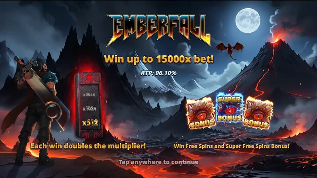 슬롯밀(Slotmill), 최대 15,000배 잭팟의 고변동성 신작 '엠버폴(Emberfall)' 공식 출시